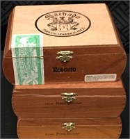 Lot 3 Wooden cigar Boxes