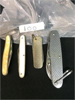 Lot 4 Vintage Pocket Knives