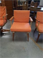 Orange side arm chair