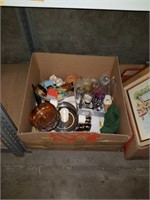 Box of candles and miscellaneous