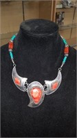 Signed Sterling Native American Necklace