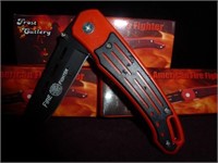 3pc Frost Cutlery Fire Fighter Folding Knife - NIB