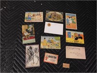 Misc Lot-Vintage Postcards, Stamps, Plasti-Tak
