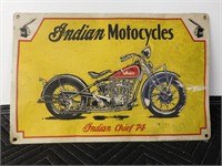 Tin Indian Motorcycles Sign-17 x 11