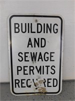 Building & Sewage Permits Required-18"H x 12"W