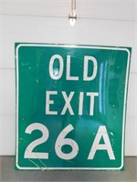 Old Exit 26A Sign-4'6"H x 4'W