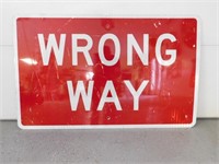 "Wrong Way" Sign-2'6"H x 4'W