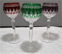 3pcs Waterford Hoch Wine glasses