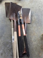 4 square head shovels and corona bolt cutter