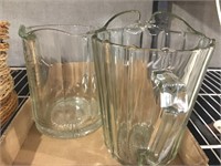 2 glass pitchers