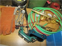 Harris oxy/ace torch set w/ hose, gauges, goggles,