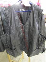 FMC size 64 tall leather vest