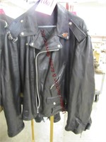 HD leather jacket (size & make unknown)