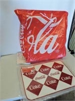 Coca-Cola 4 Piece Placemant, Plastic Shopping Bag