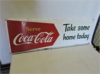 Coca-Cola Tin Sign, Display Header Panel