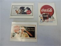 3 Coca-Cola Post Cards