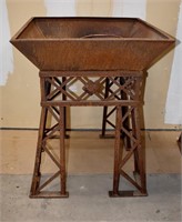 Large Fire Brazier  On Stand - 30"h x 25"x 25"