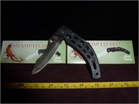 2pc Frost Cutlery "Swamp Lizard" 5" Clip Knife-NIB