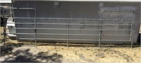 24ft  Aluminum Fence Panel w/ 2 Gates