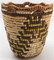 Nez Perce Basket Woven From Plant Fibers