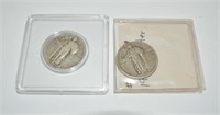 Pair 1918, 1927 Standing Liberty quarters