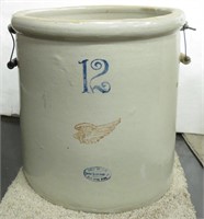 RED WING 12-Gal Union Stoneware Pottery Crock