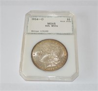 1904 O Morgan silver dollar, MS65 graded by PCI