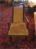 Yellow Cushioned Dining Arm Chair