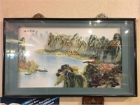 Sea Shell Chinese Mountain Picture - 34 x 20