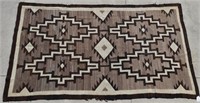 Lg Navajo Indian Rug Geometric Design Hand Woven