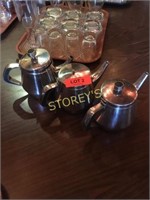 3 LG S/S Tea Pots