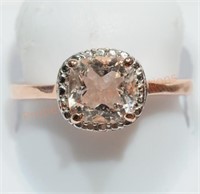 Sterling Silver Rose Morganite Ring