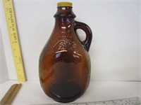 Vintage 1/2 gallon amber colored bottle
