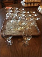 Tray of Assorted Glasses