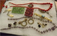 Vintage & Designer Costume Necklaces, earrings, pi
