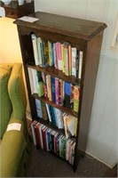 18" bookshelf with books