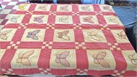 Vintage Double-sided Butterflies & Stripes Quilt