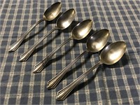 5 STERLING SILVER TABLESPOONS