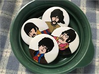 1968 BEATLES PIN BACK BUTTON SET