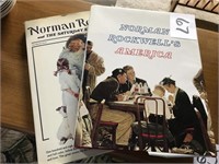 2 NORMAN ROCKWELL CONSOLE BOOKS & FIGURE