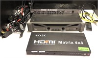Crown XTI 2002 Amp and HDMI Splitter