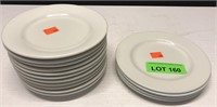 11 White Saucers and 4 Side Plates