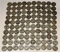 100 WASHINGTON QUARTERS 1932-1963