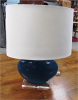 11 - NEW DESIGNER BLUE LUCITE LAMP