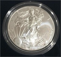 2011 "W" AMERICAN EAGLE ONE OUNCE SILVER $1 UNCIRC