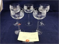 1967 German Long Stemmed Wine Glasses