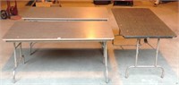 Three Folding Formica Work Tables