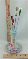 Beautiful R S Prussia porcelain hat pin holder