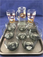 Redskins Glasses and 70’s Gray Tumblers