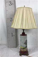 Table Lamp with Hand Painted Design